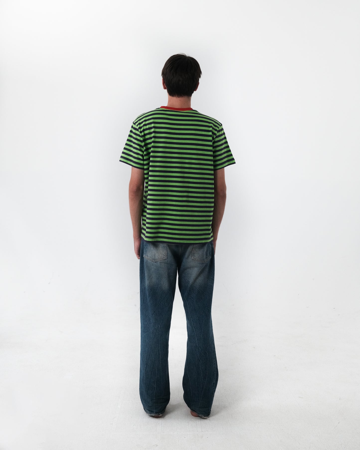 Stripe T-Shirt Green/Navy