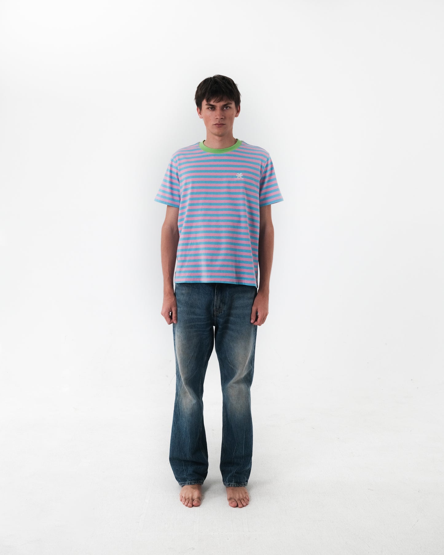 Stripe T-Shirt Blue/Pink
