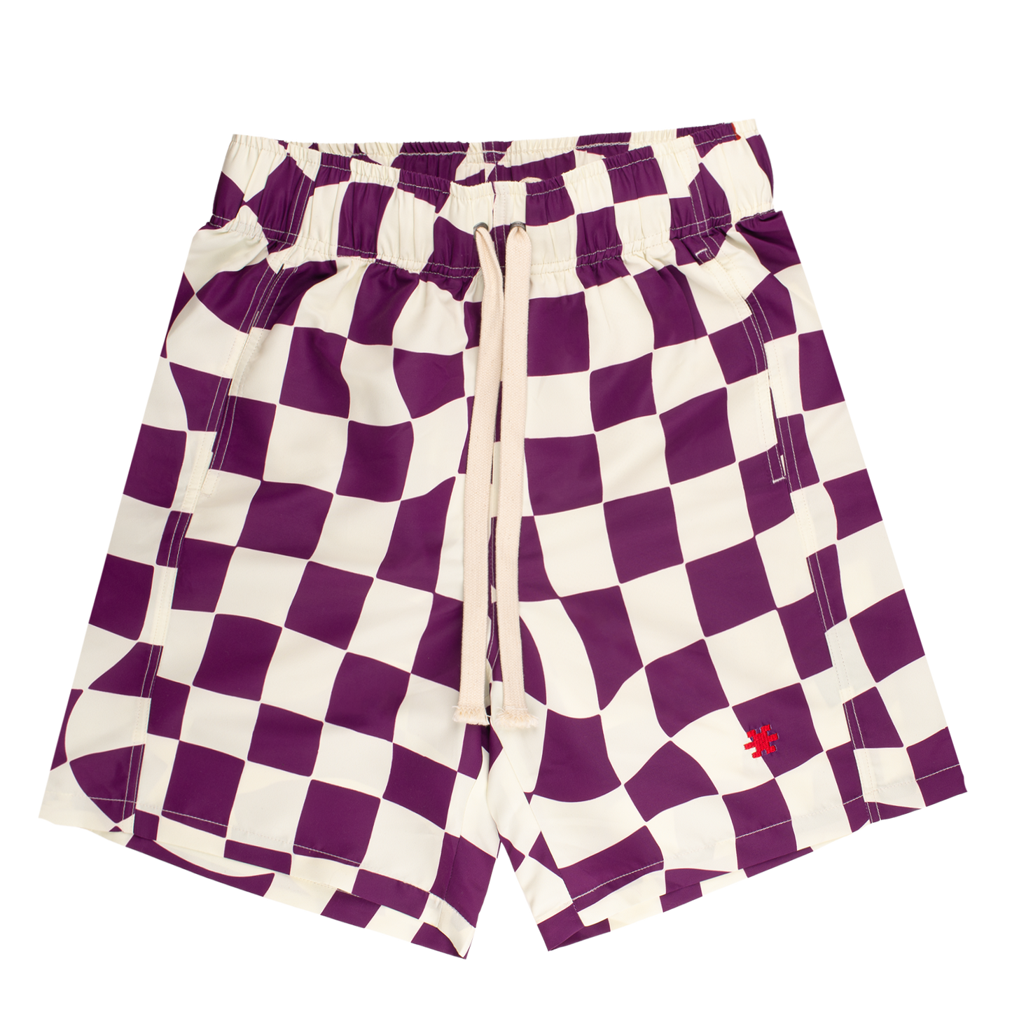 Checks Purple/White