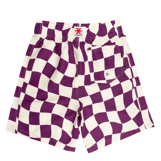 Checks Purple/White