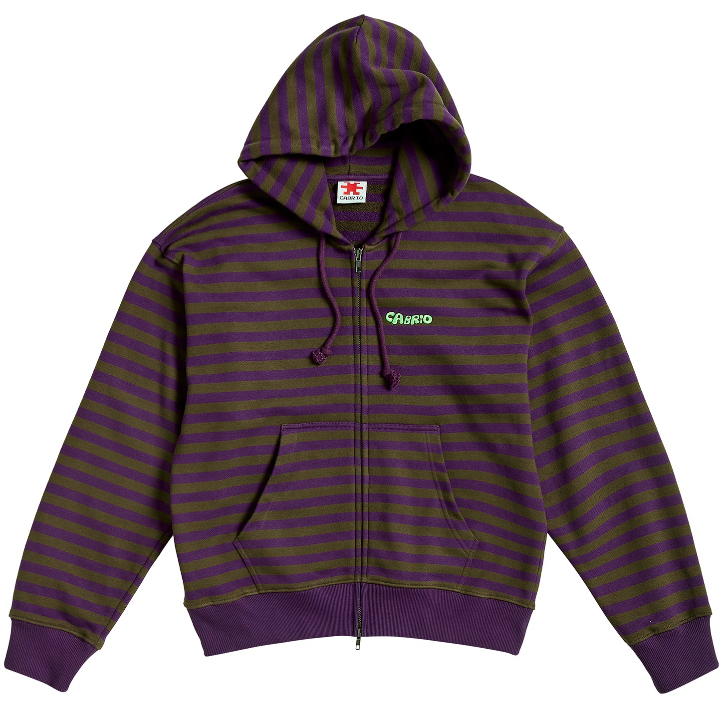 Jacquard Stripes Zip Up Hoodie