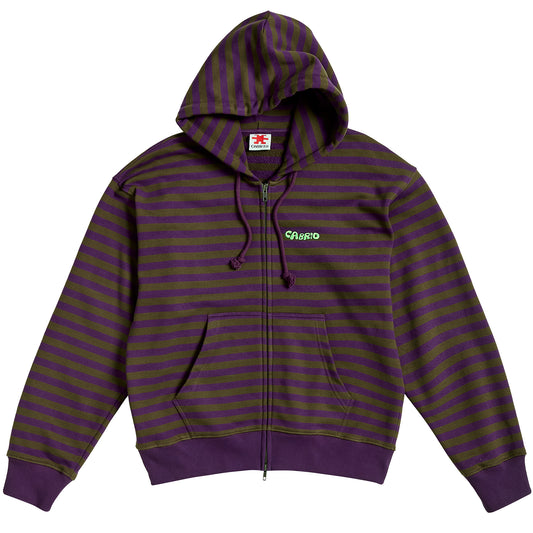 Jacquard Stripes Zip Up Hoodie