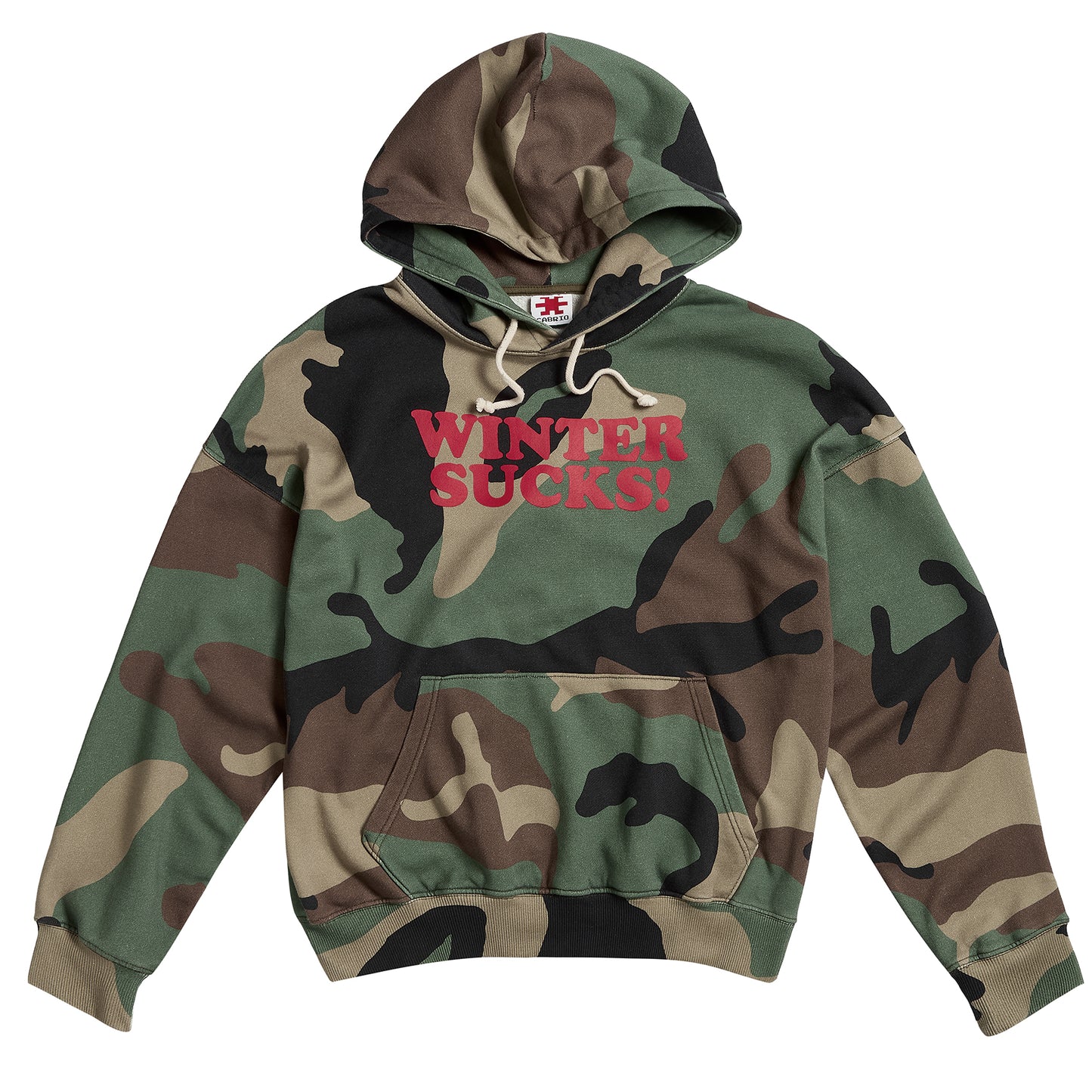 Camo Hoodie Acid Wash