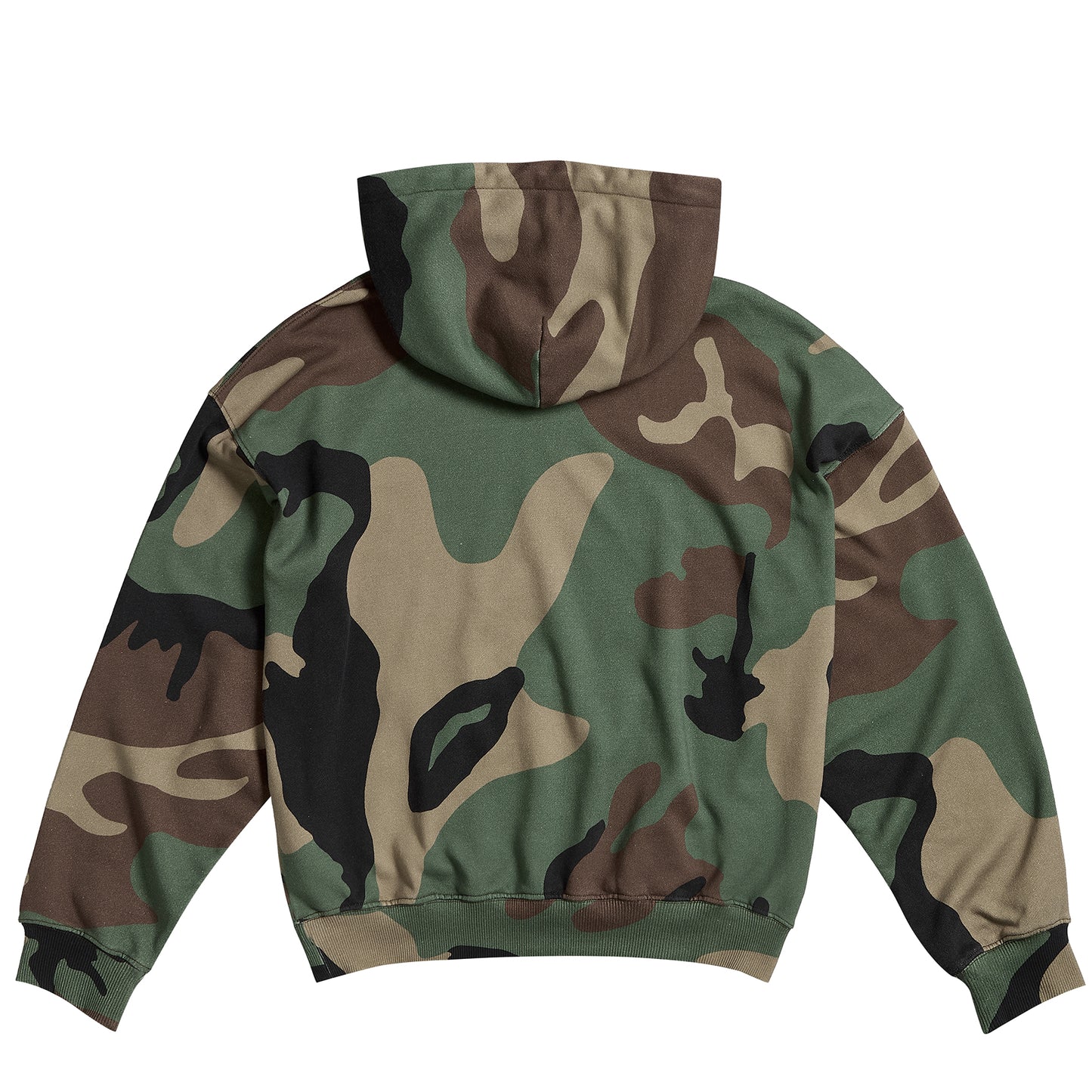 Camo Hoodie Acid Wash