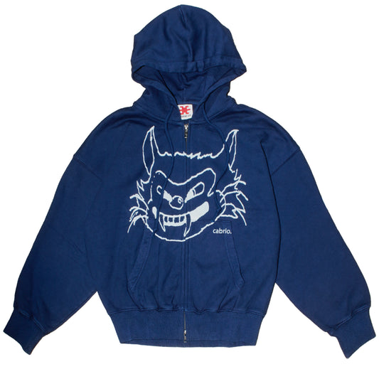 Da Cat Zip Hoodie Navy