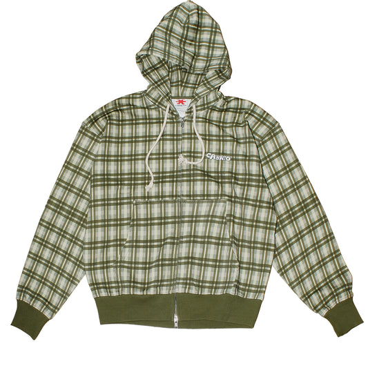 Plaid Zip Up