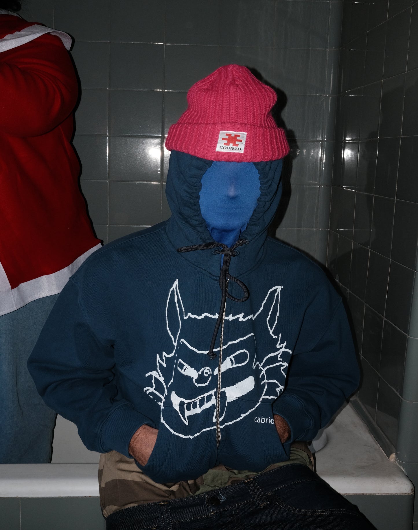 Da Cat Zip Hoodie Navy